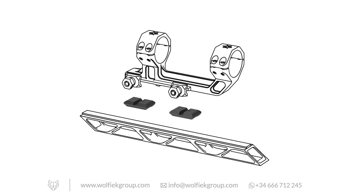 Vector Optics 11 mm Dovetail To Picatinny Rail Adaptor Set