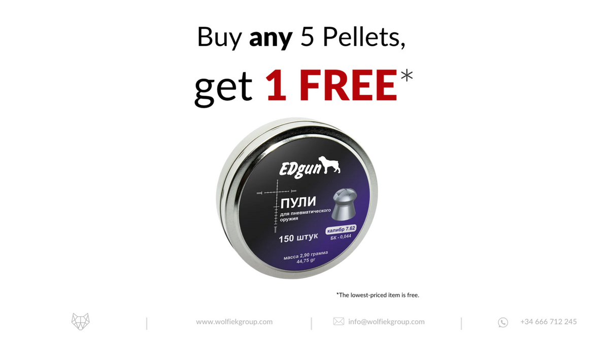 EDgun Hades Pellets · Cal .30 (7,62mm) · Weight 2,90g (44,75gr)