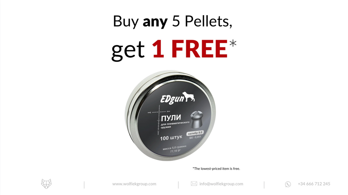 EDgun Hades Pellets · Cal .35 (9mm) · Weight 5,0g (77,16gr)