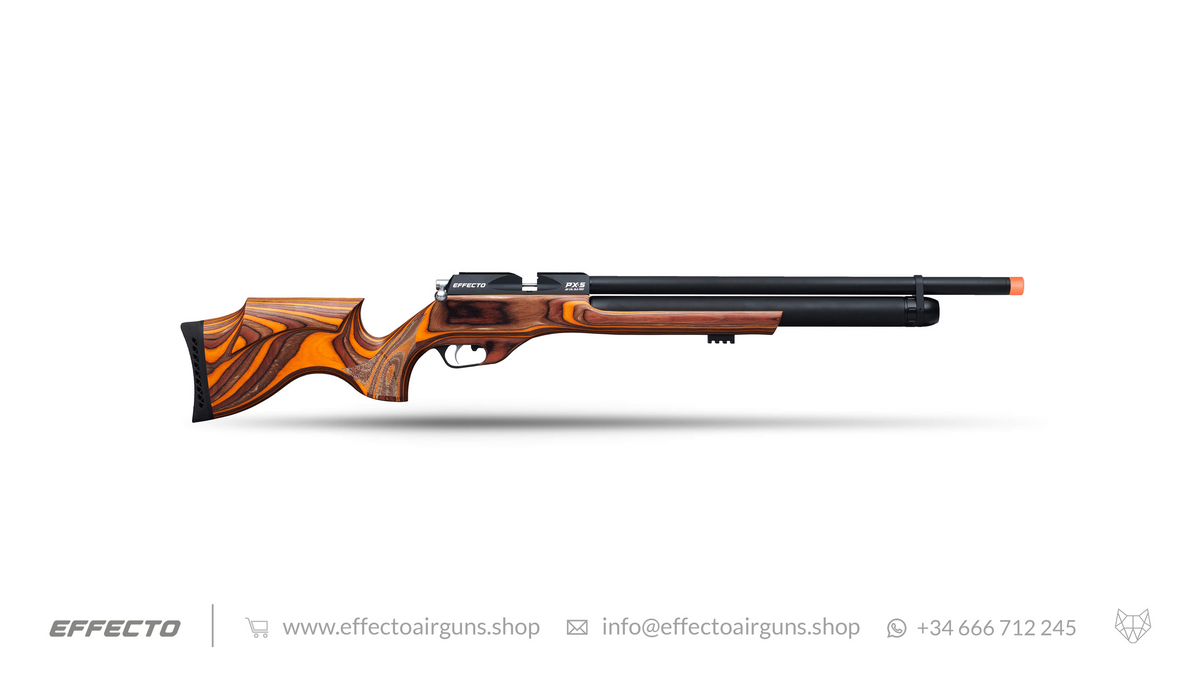 Airgun PX-5 Standard in laminated orange side view