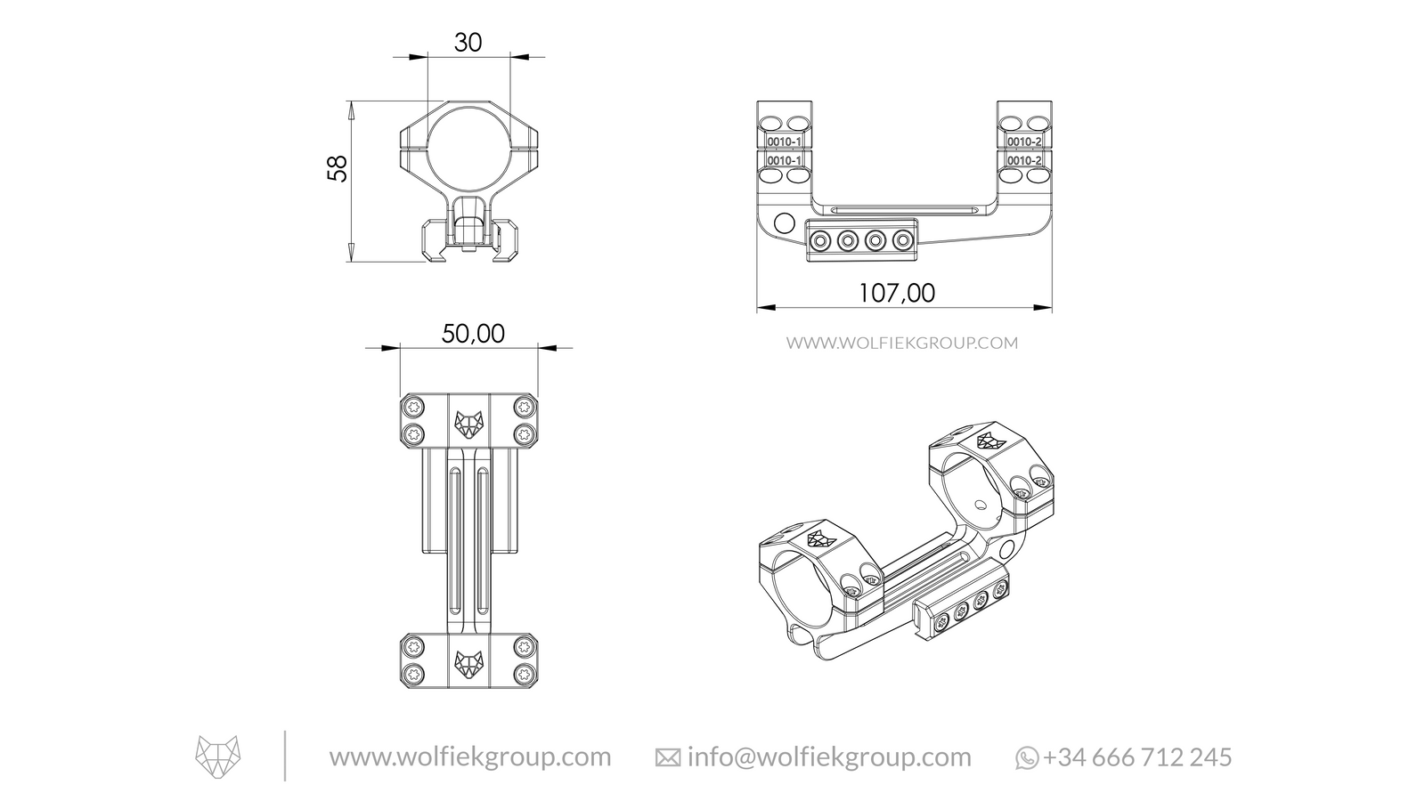 ONE-PIECE Scope Mounts 30mm